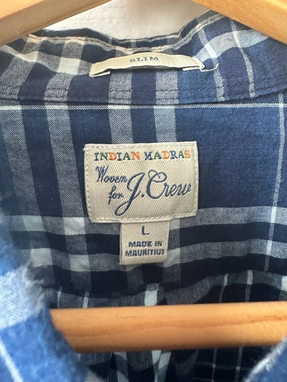J Crew Madras Button Down